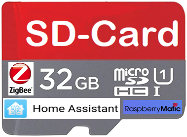SD-Karte inkl. Homeassistant, RaspberryMatic und ZigBee für RPI4 Modell B